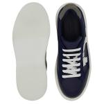 Кожаные мужские кеды Ferragamo на платформе, темно-синий - фото 5