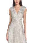 Платье с перекрученной талией Eliza J, серебряный - фото 3