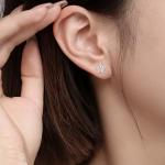 TRUE ME Серьги-гвоздики из серебра 925 пробы - фото 7