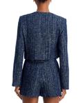 Твидовый пиджак свободного кроя FRAME, синий - фото 3