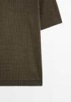 Поло Massimo Dutti TEXTURED V-NECK, Khaki - фото 9