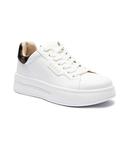 Кеды женские Guess Винни кожаные на толстой подошве, белый - фото