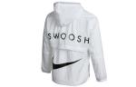 Куртка Nike Men's Swoosh Logo Printed Wind Proof Jacket White, белый - фото 2
