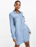 Голубое джинсовое платье мини Vero Moda - фото 4