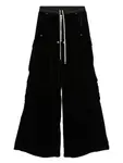 Бархатные брюки карго Rick Owens, черный - фото