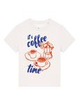 Футболка wat? Apparel T-Shirt Its coffee time, белый - фото 2
