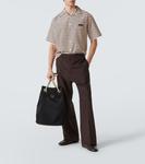 Широкие брюки из мохера и шелка Prada, Ebano - фото 2