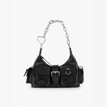 Кожаная сумка через плечо Amelia с цепочкой The Kooples, черный - фото