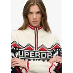 Свитер Superdry Intarsia half zip, белый - фото 4