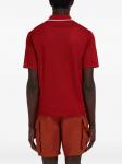 Ferragamo рубашка поло с вышитым логотипом, красный - фото 4