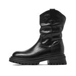 Женские Ботинки JOSINY на каблуке 4,5 см, черные (тонкий флис) - фото