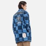 Джинсовая куртка мужская джинсовая синяя Evisu, синий - фото 4