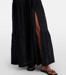 Перла вышитое хлопковое макси-платье Poupette St Barth, Black Plain - фото 5