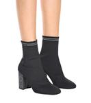 Эластичные ботинки до щиколотки Miu Miu, Nero+Cromo - фото 4