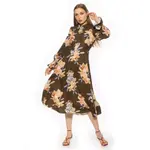 Женское платье миди с воротником, облегающее и расклешенное Alexia Admor, мультиколор - фото 3