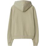 Хлопковый худи Burberry, хаки - фото 3