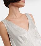 Мини-платье из габардина и ламе Marc Jacobs, Chalk - фото 4