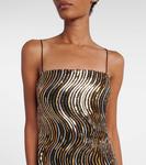 Платье миди с пайетками Hemingway Disco Taller Marmo, Gold - фото 4