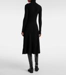 Платье миди из плиссированного джерси Burberry, черный - фото 3