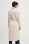 Шерстяное плащ OUI, бежевый - фото 4