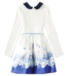 Платье с принтом Monnalisa, Panna + Blu - фото 3