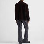 PRADA Мужская рубашка темно-коричневого цвета - фото 4