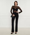 Брюки Pinko flare fit high waist, черный - фото 2