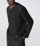 Полосатая рубашка Henley Commas, черный - фото 5