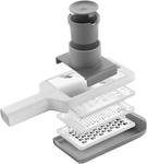 Многофункциональная терка Zwilling Z-Cut, нержавеющая сталь, 4 сменные насадки-лезвия, технология двустороннего натирания, встроенный поддон для сбора нарезанного продукта, серый цвет - фото 4