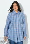 Блуза Ulla Popken Button-down blouse, Atlantic Blue/Blue - фото 6