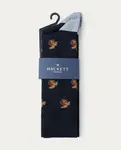 Набор из двух мужских носков с узором Hackett, синий - фото 4