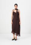 Платье Vero Moda VMSABRINA FLOUNCE DRESS, Chocolate Martini/Brown - фото