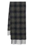 A.P.C. шарф в клетку, зеленый - фото