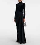 Боди из бархата David Koma, черный - фото 2