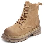 Ботинки Martin Boot женские Jietegongyang, коричневый - фото