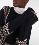 Жаккардовый свитер из смесовой шерсти Chloé, черный - фото 4