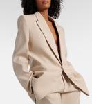 Шерстяной блейзер Saint Laurent, бежевый - фото 6