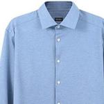 Zzegna Мужская синяя рубашка - фото 4