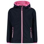 Куртка для девочек с фиксированным капюшоном, рипстоп - дождевик Cmp, черный - фото