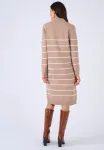 Платье-Свитер col polo rayée Damart, Marron Chiné - фото 2