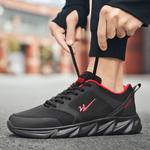 Низкие кроссовки для бега мужские черно-красные Binary - фото 9