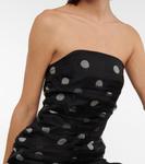 Марго шелковое мини-платье в горошек SIR, Black Polka Dot - фото 4