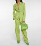 Блейзер из шерстяного габардина THE ATTICO, зеленый - фото 2