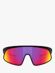 OO9484D Unisex солнцезащитные очки Wrap Oakley, Matte Black/Mirror Multi - фото 2