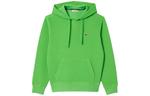 Хлопковый худи с вышитым логотипом LACOSTE, зеленый - фото