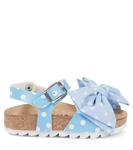 Сандалии в горошек, украшенные бантом Monnalisa, синий - фото 4