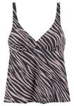 Топ LASCANA T-shirt Tankini Top, фиолетовый/черный - фото