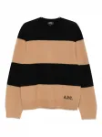 Полосатый кашемировый свитер A.P.C., нейтральный - фото