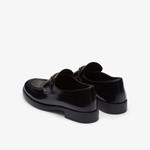 Кожаные мокасины с логотипом Prada, черный - фото 3