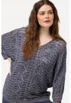 Джемпер Ulla Popken OPENWORK 3/4 SLEEVE, Ink Blue/Dark Blue - фото 3